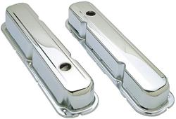 Trans-Dapt Stock Chrome Steel Valve Covers Mopar LA 5.2L, 5.9L - Click Image to Close